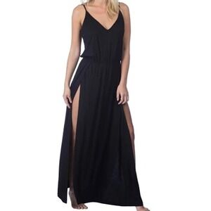 La Blanca Resortwear Black Swimsuit Cover,‎ 59" Long, 43" Slit on each side